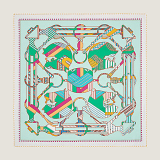 Tatersale en Zigzag double face scarf 90 | Hermès Saudi Arabia
